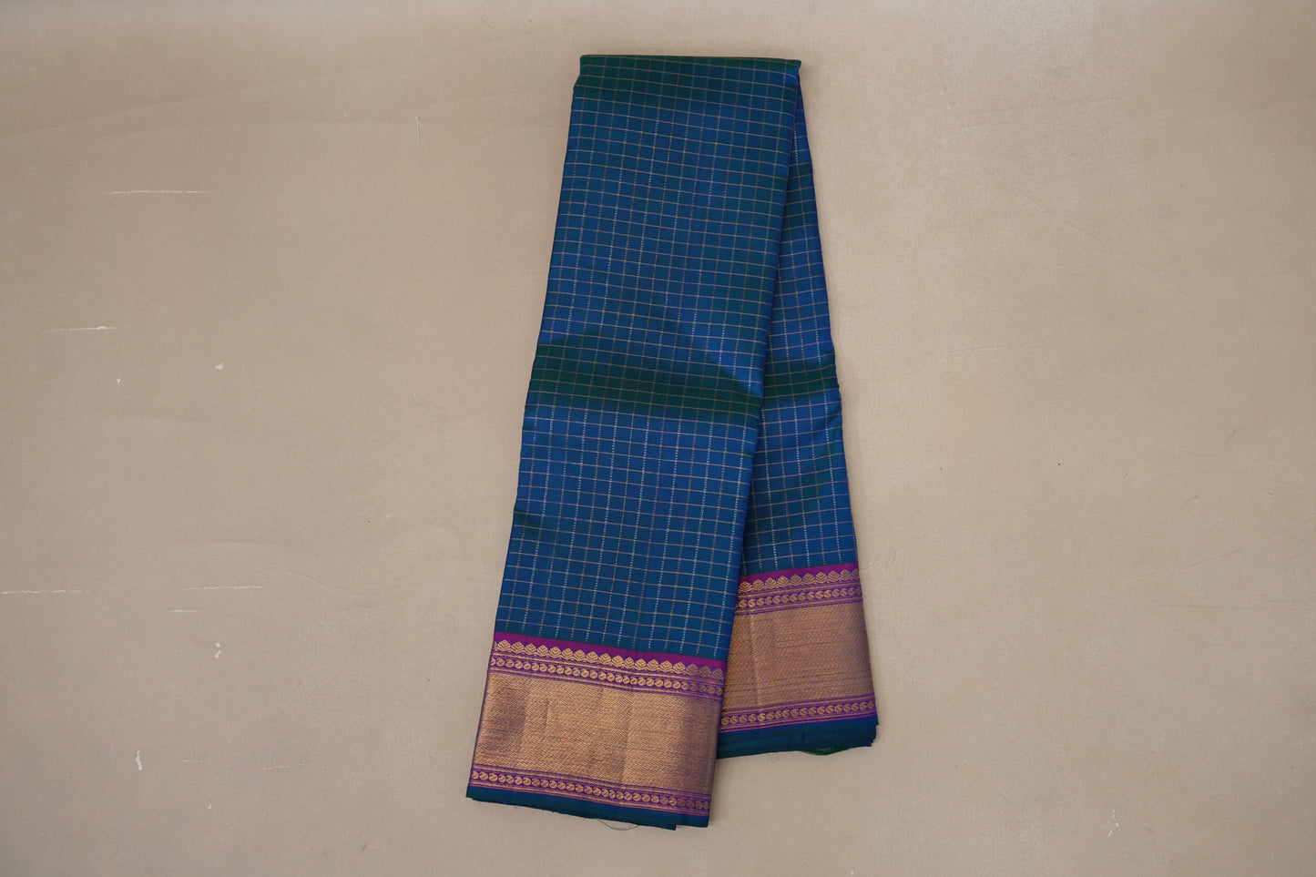 Peacock Blue Kanjivaram Silk Saree   online