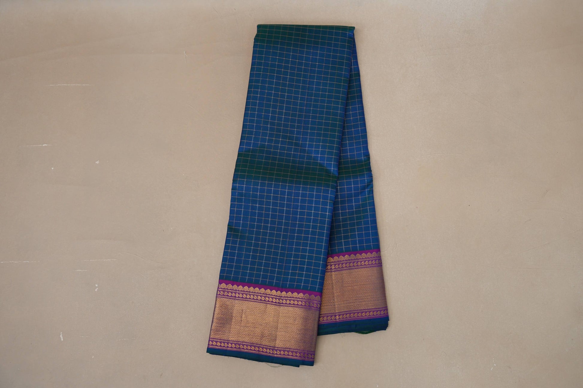 Peacock Blue Kanjivaram Silk Saree   online