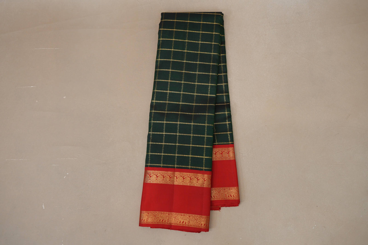 Dark Bottle Green  Kanjivaram Silk Saree  online
