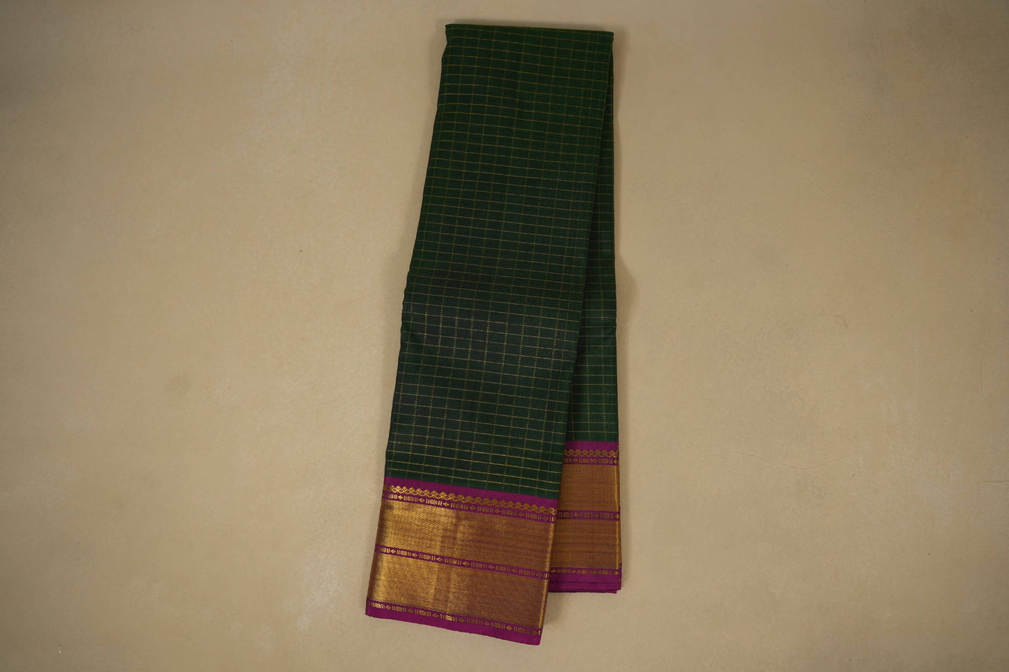 Checked vintage kanjivaram silk saree
