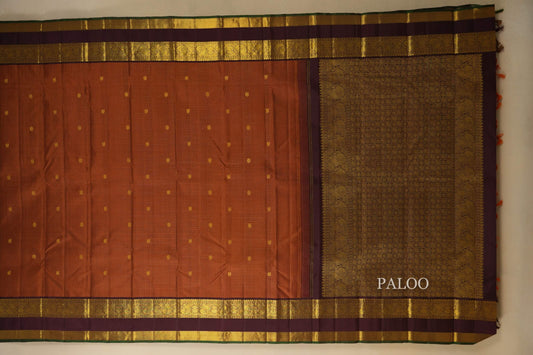 vintage kanjivaram silk saree paloo