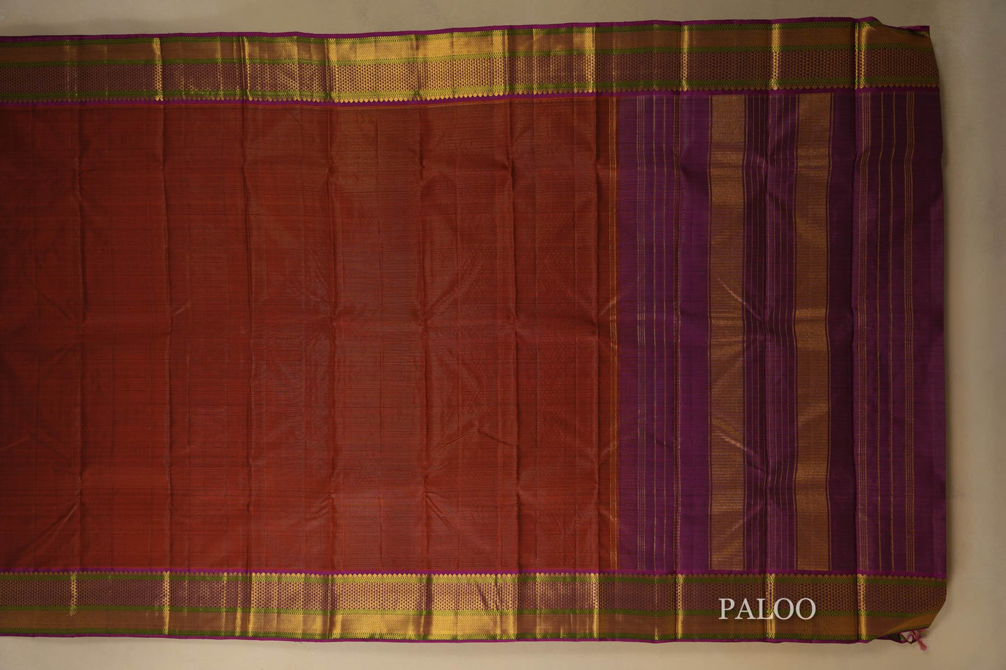 vintage kanjivaram silk saree paloo