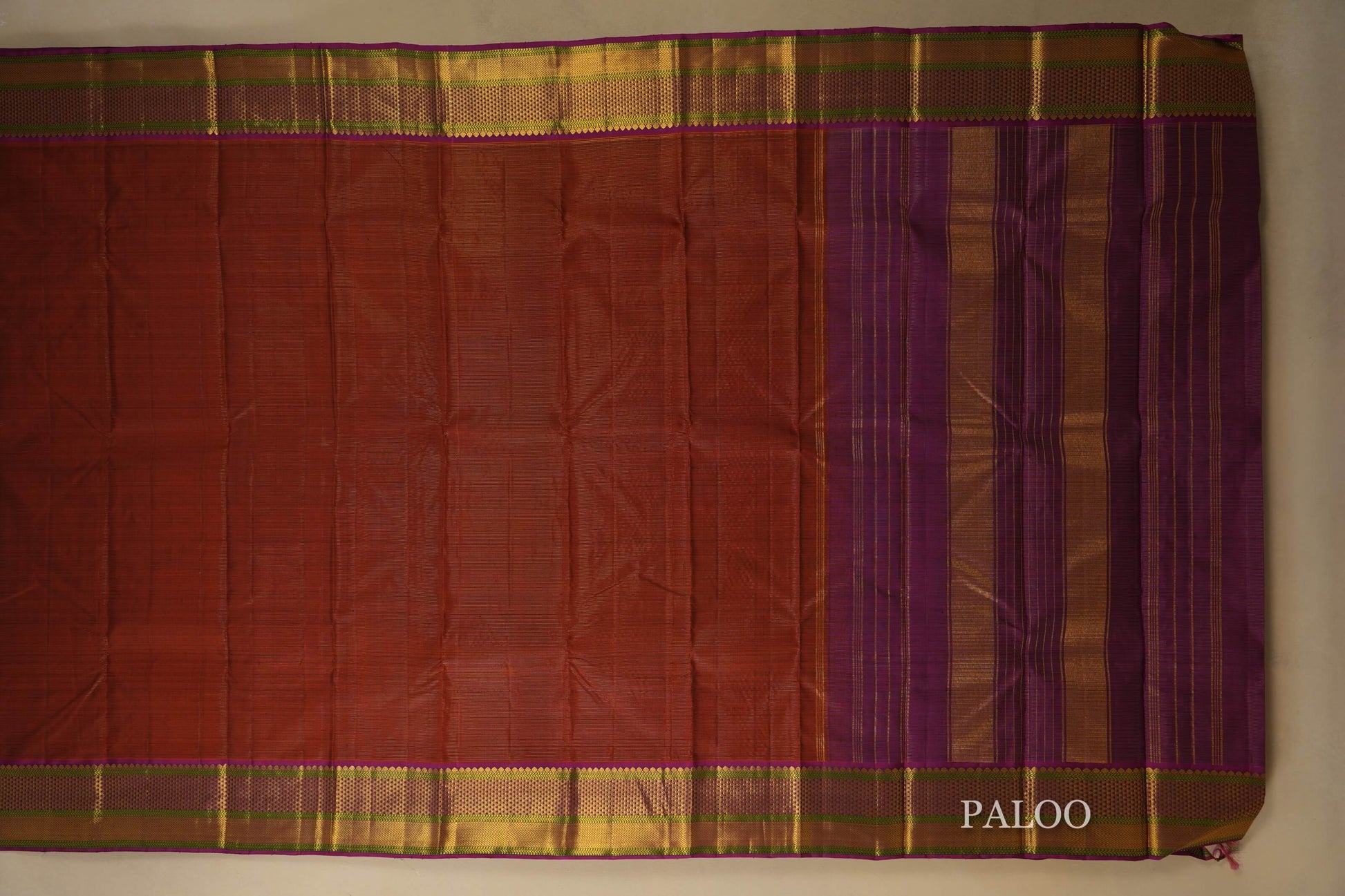 vintage kanjivaram silk saree paloo