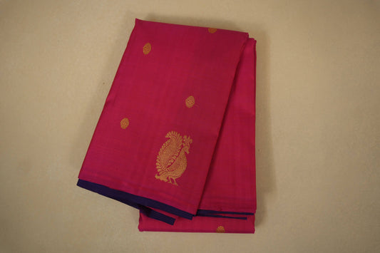 Pink vintage kanjivaram silk saree