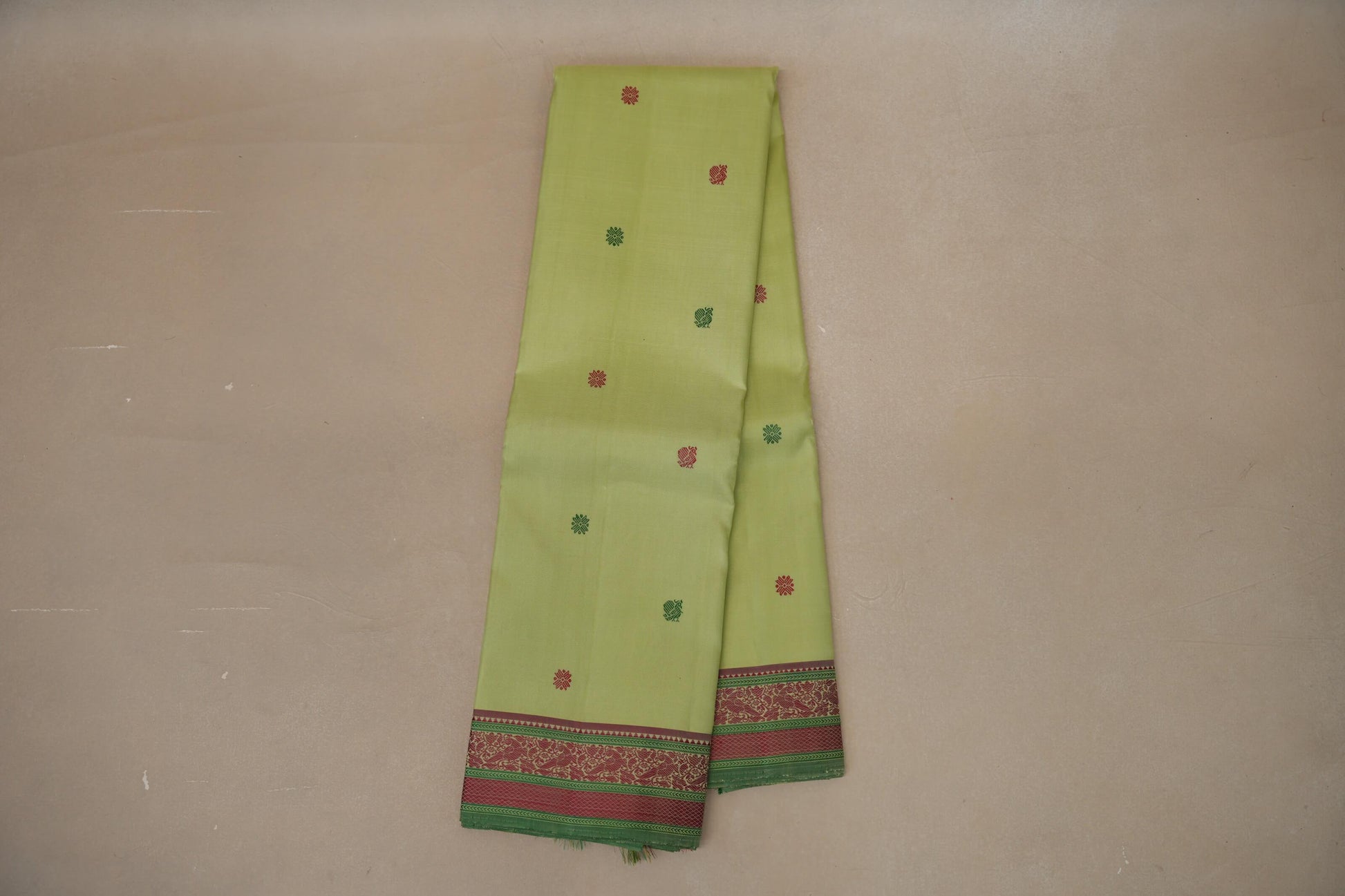 Pista Green Thread Woven Vintage Kanjivaram Silk Saree online