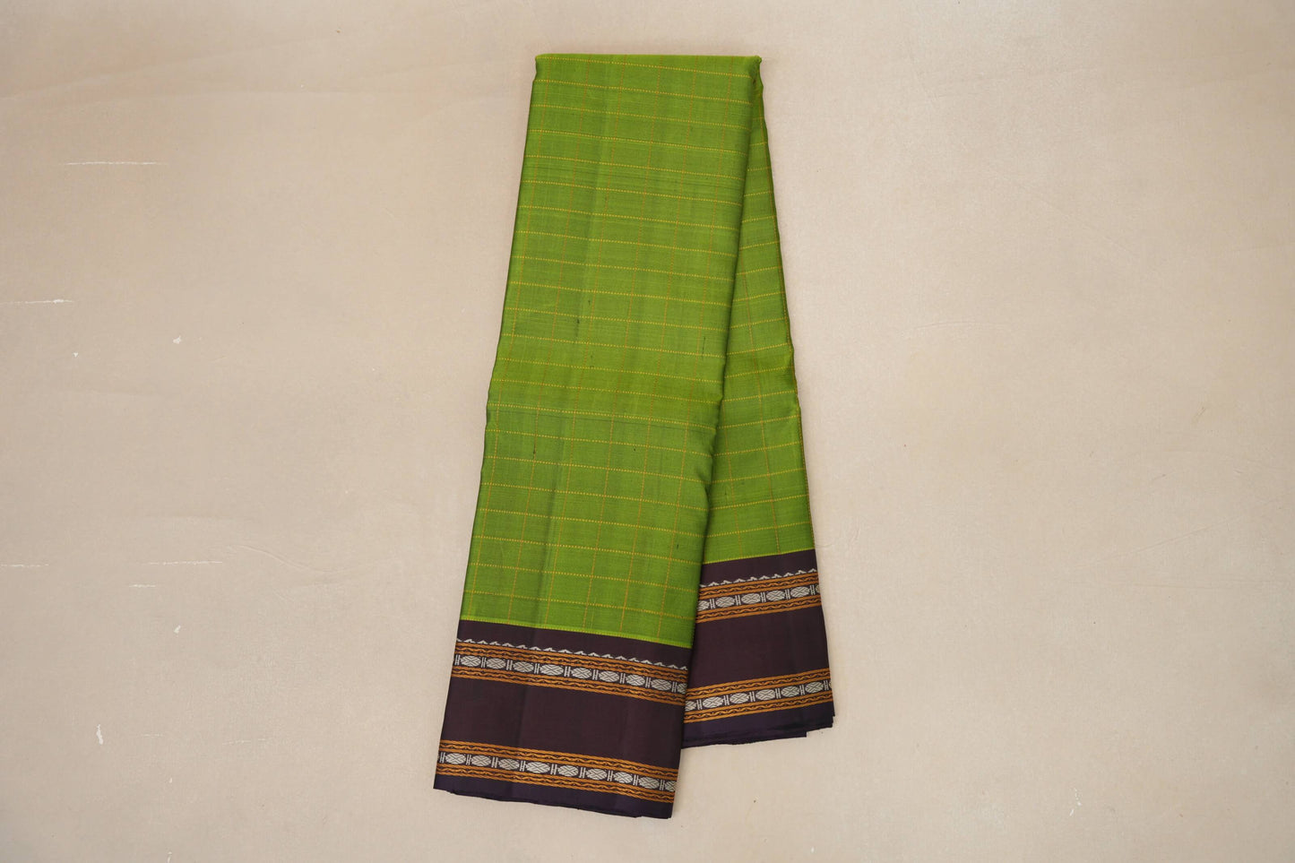 Parrot Green Thread Woven Vintage Kanjivaram Silk Saree online