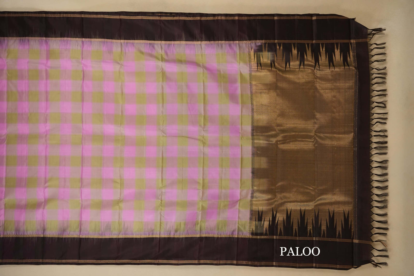 light weight kanchipuram silk saree paloo