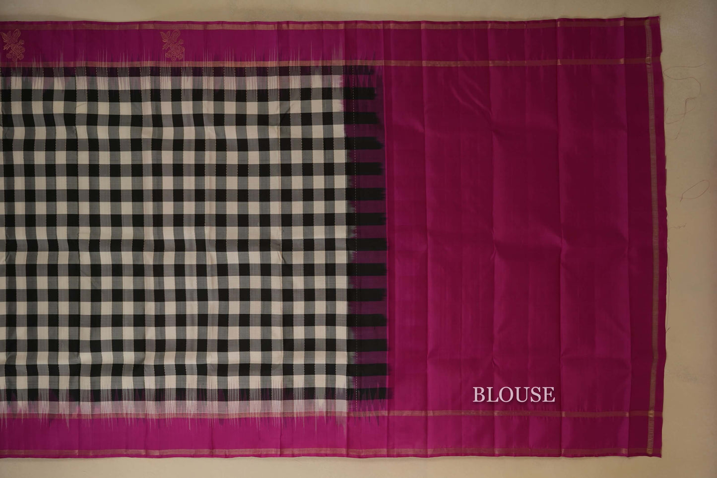 light weight kanchipuram silk saree blouse