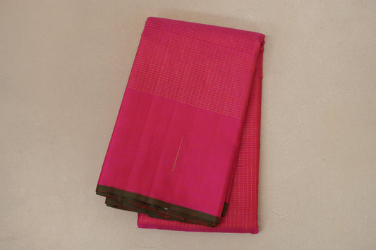 folded Rani Pink Vintage Kanjivaram Silk Saree