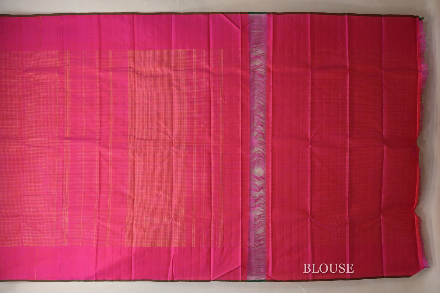 Rani Pink Vintage Kanjivaram Silk Saree blouse