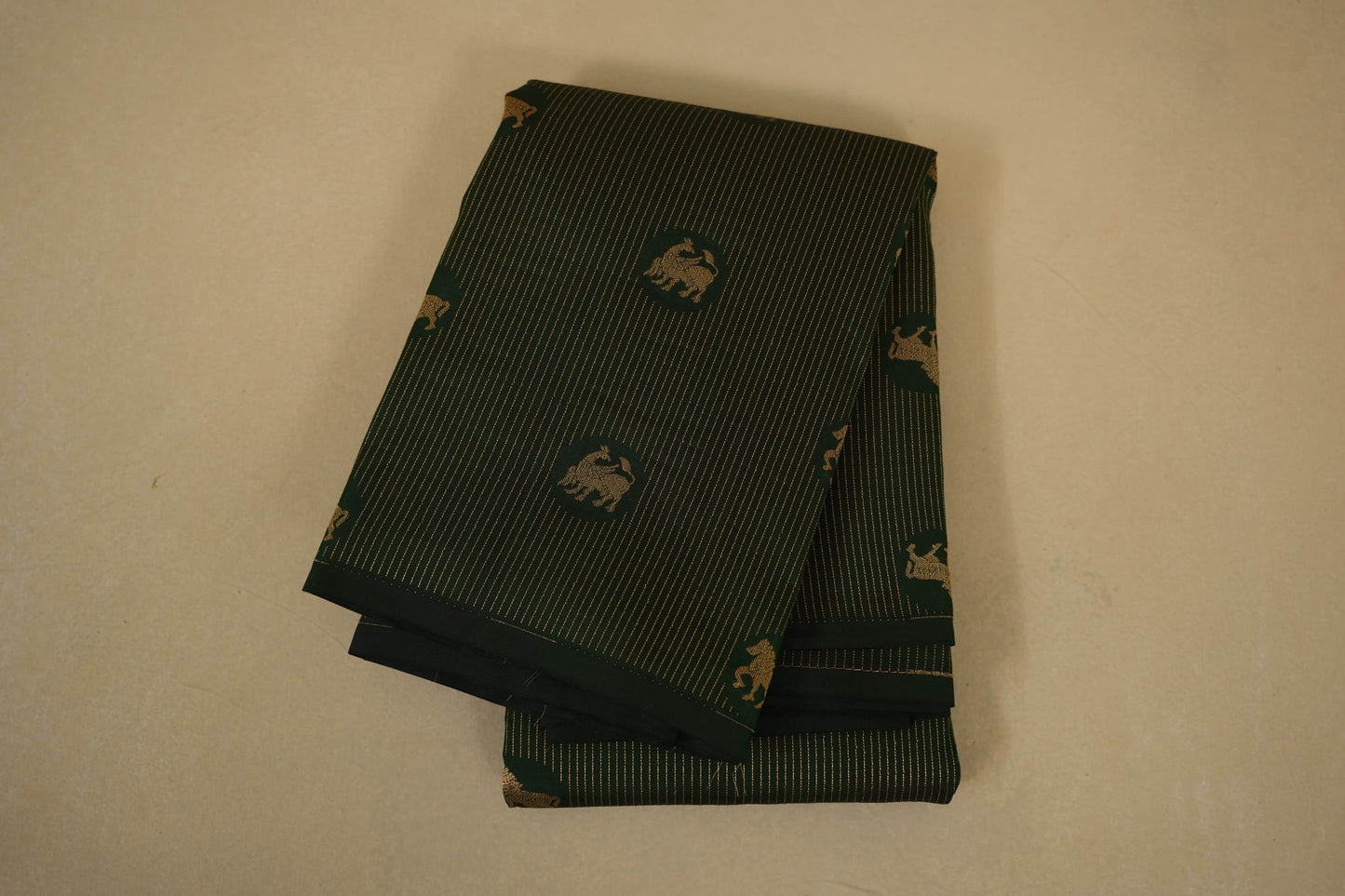 Green light weight kanchipuram silk saree
