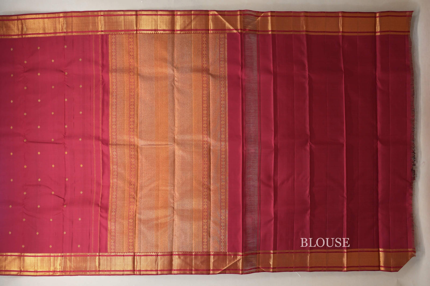 Reddish Maroon Vintage Kanjivaram Silk Saree  blouse