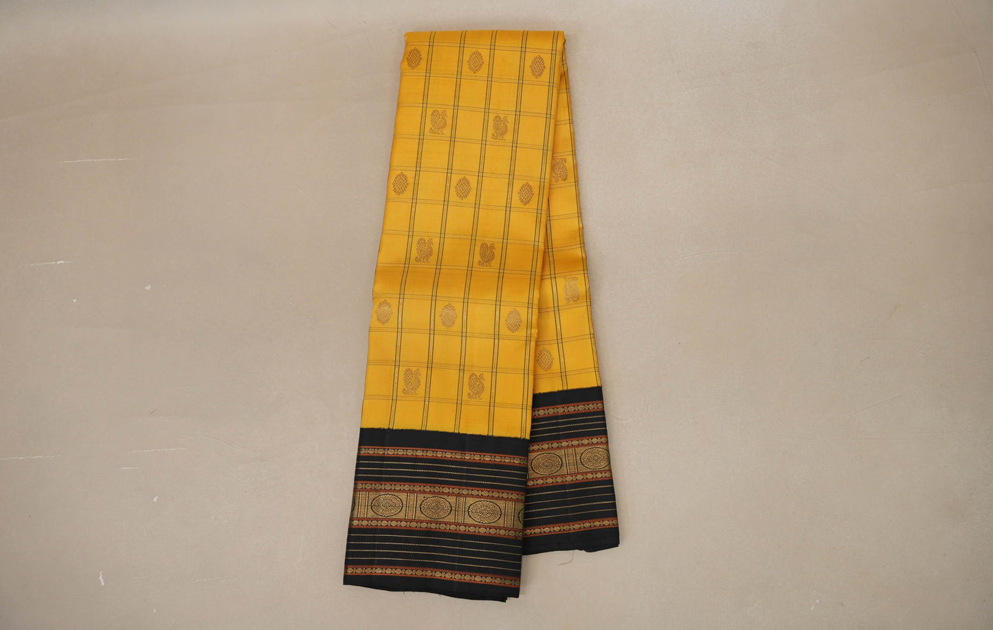Mango Yellow Heirloom Kanjivaram Silk Saree online
