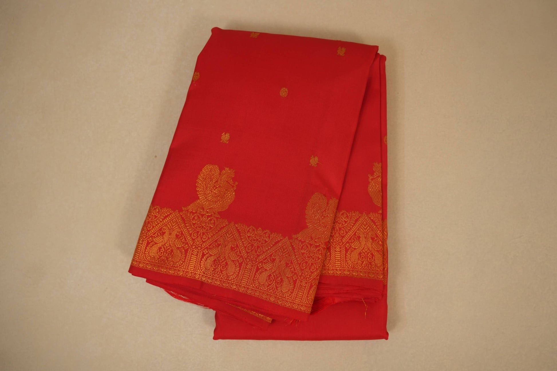 Red vintage kanjivaram silk saree