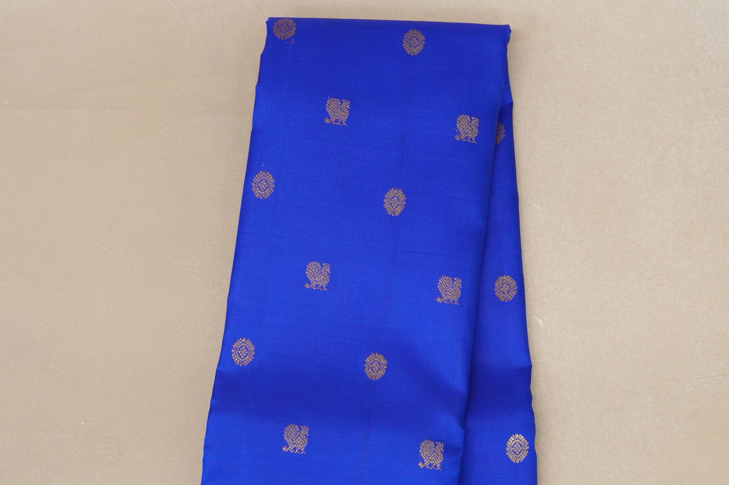 Royal Blue Heirloom Kanjivaram Silk Saree body zoom