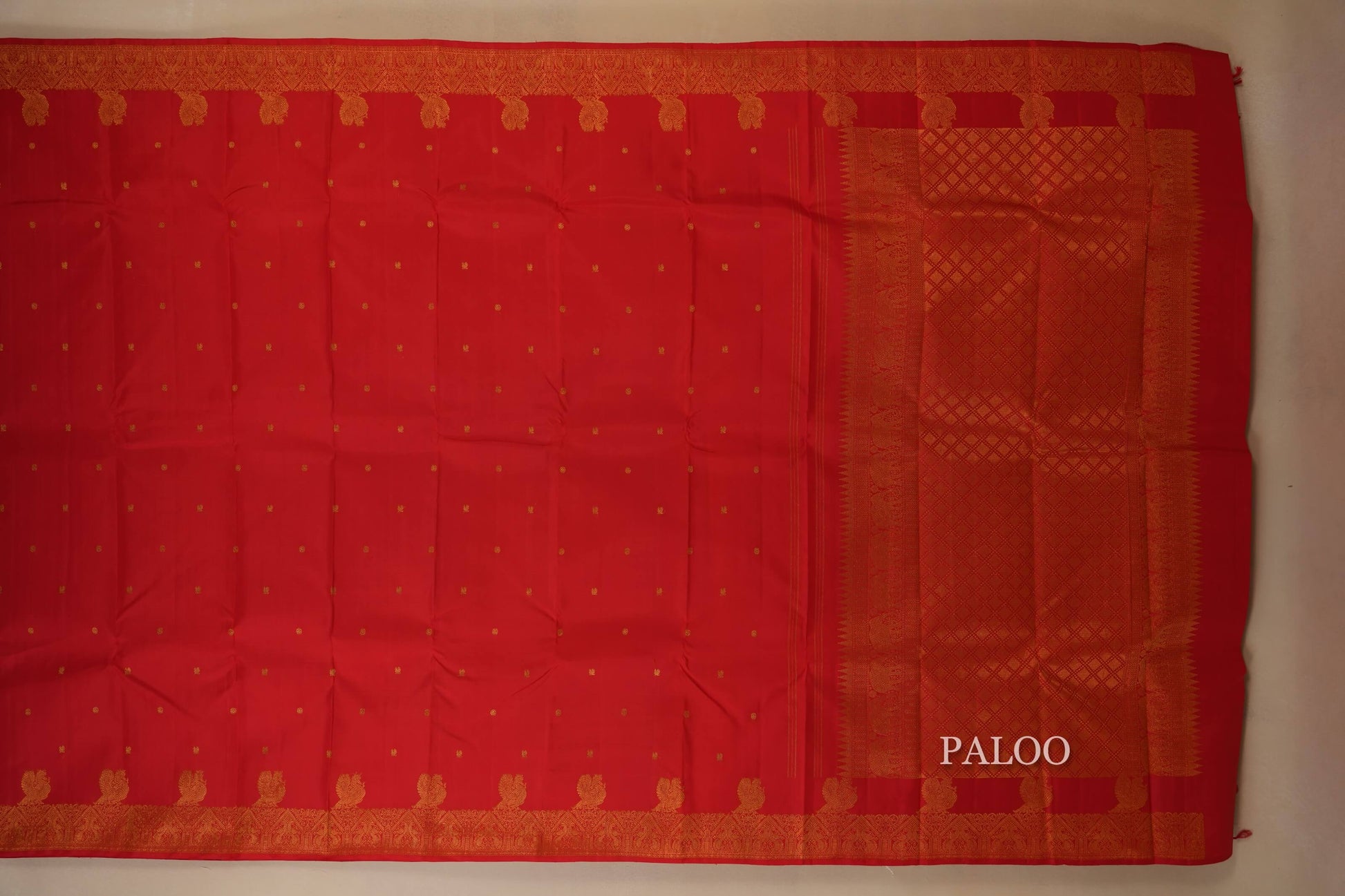vintage kanjivaram silk saree paloo