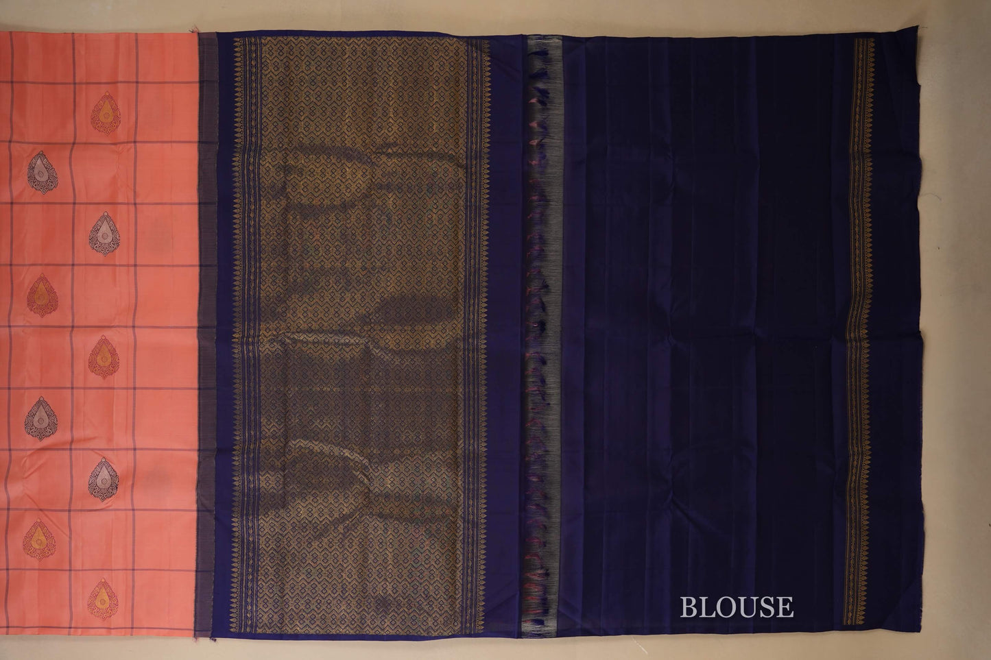 vintage kanjivaram silk saree blouse