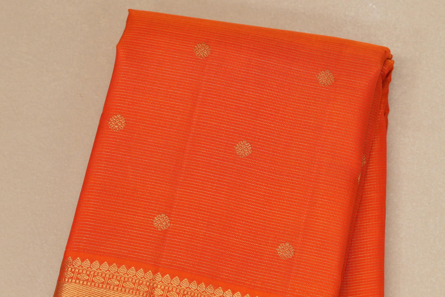  Orange Heirloom Kanjivaram Silk Saree by Shreenivas Silks body