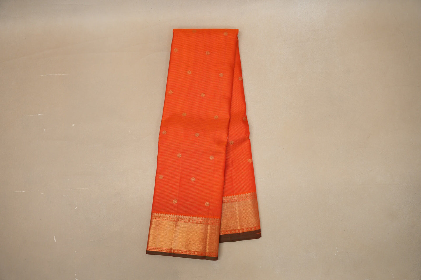 Bright Orange Heirloom Kanjivaram Silk Saree by Shreenivas Silks PSSR018756 - Parisera
