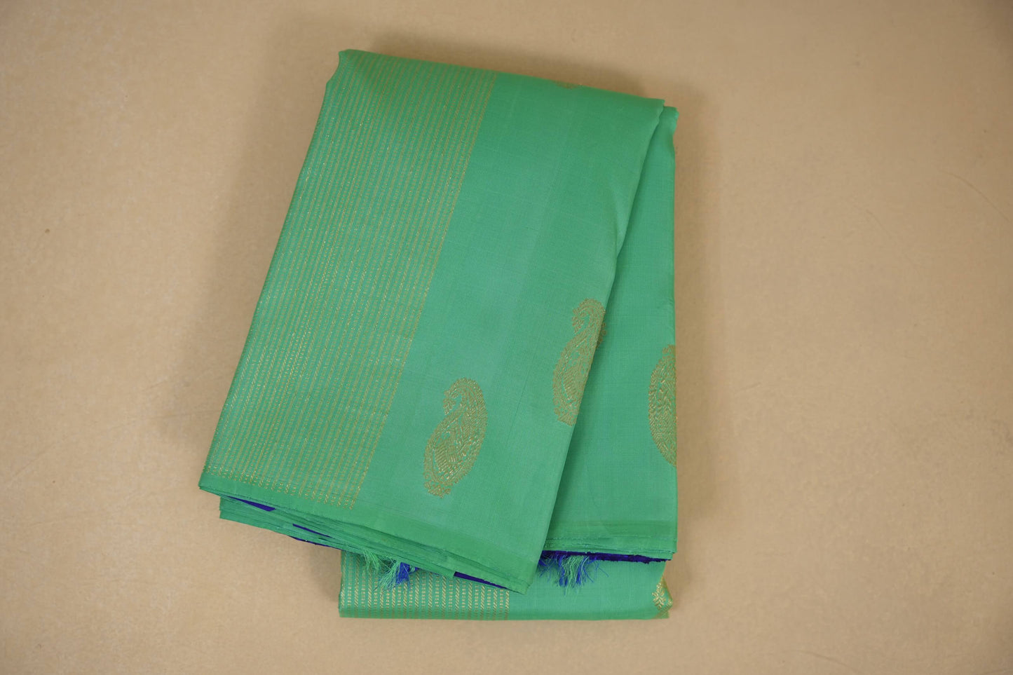 Rama green vintage kanjivaram silk saree