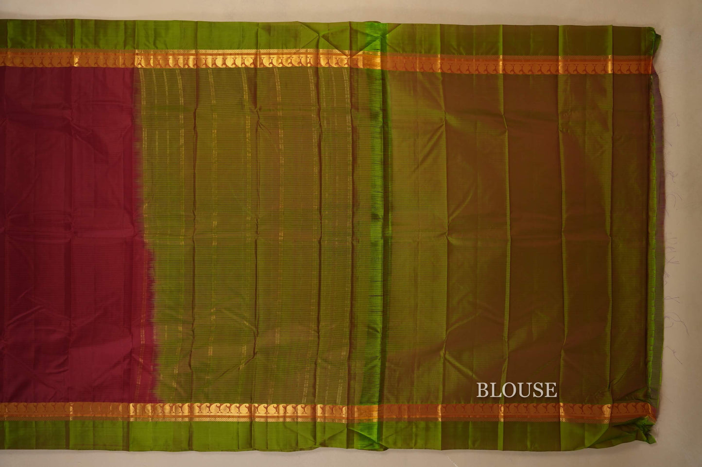 Maroon Light weight Kanjivaram Silk Saree blouse