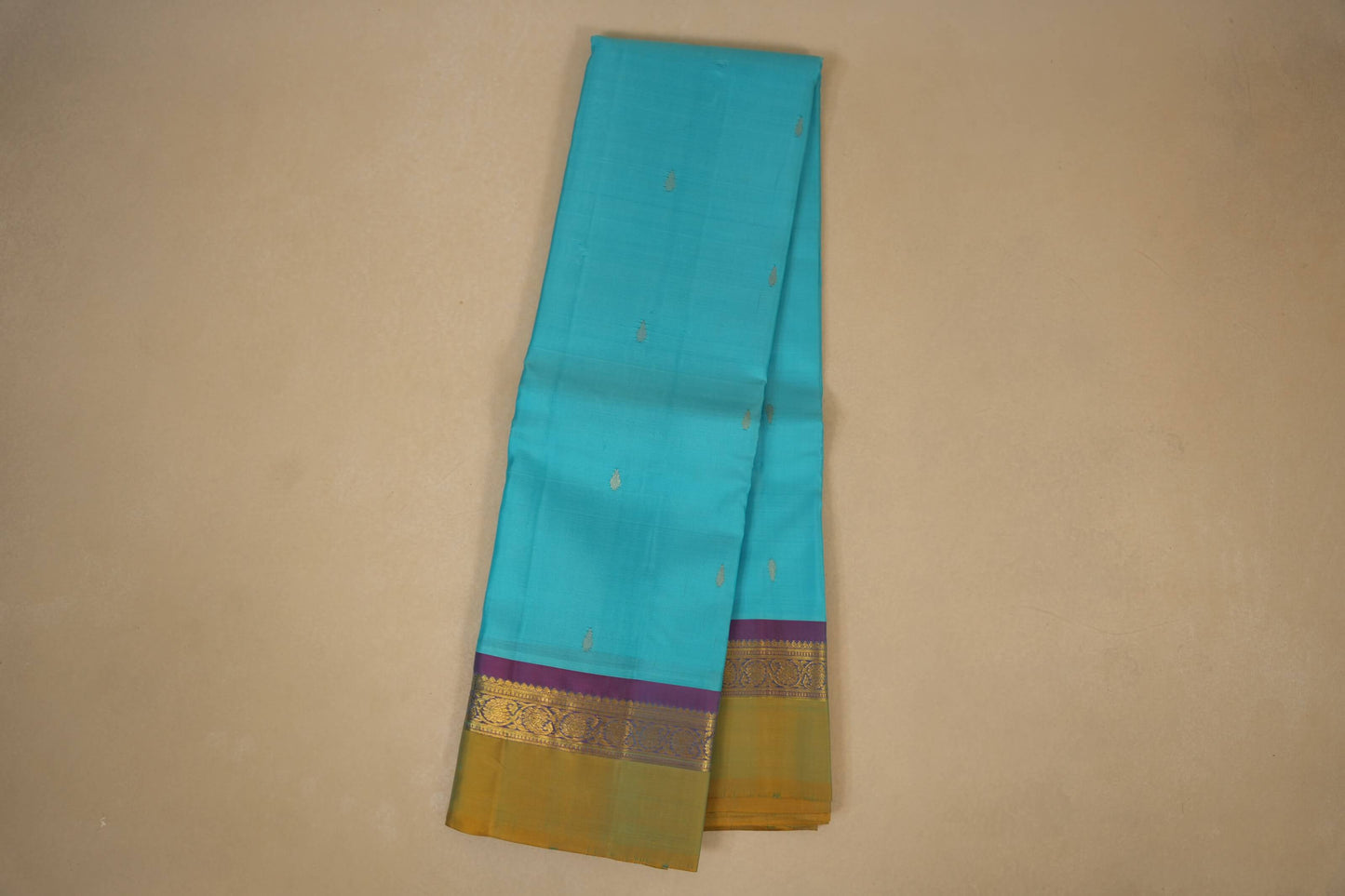 Sky Blue Light weight kanchipuram Silk Saree 