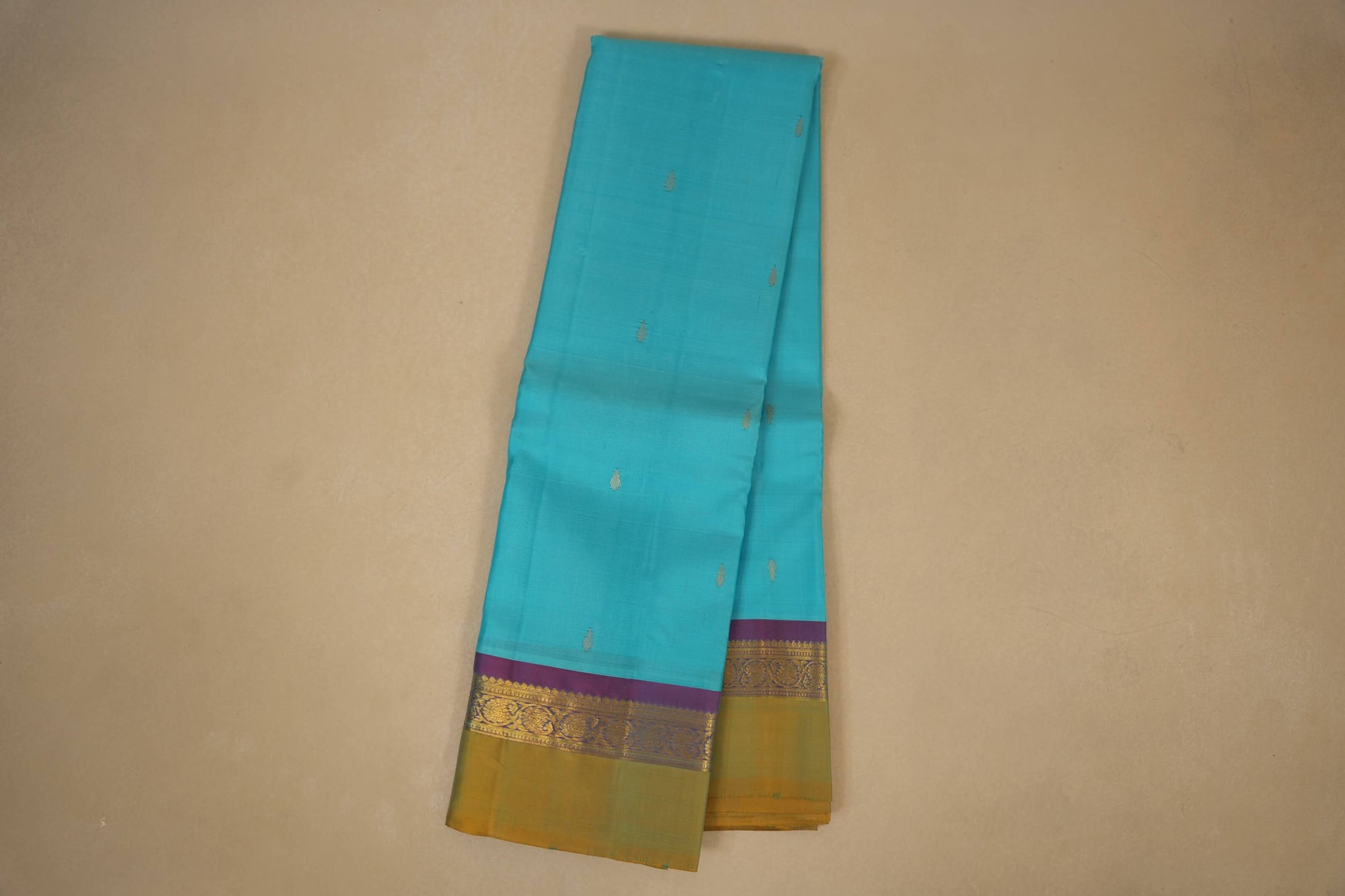 Sky Blue Light weight kanchipuram Silk Saree 