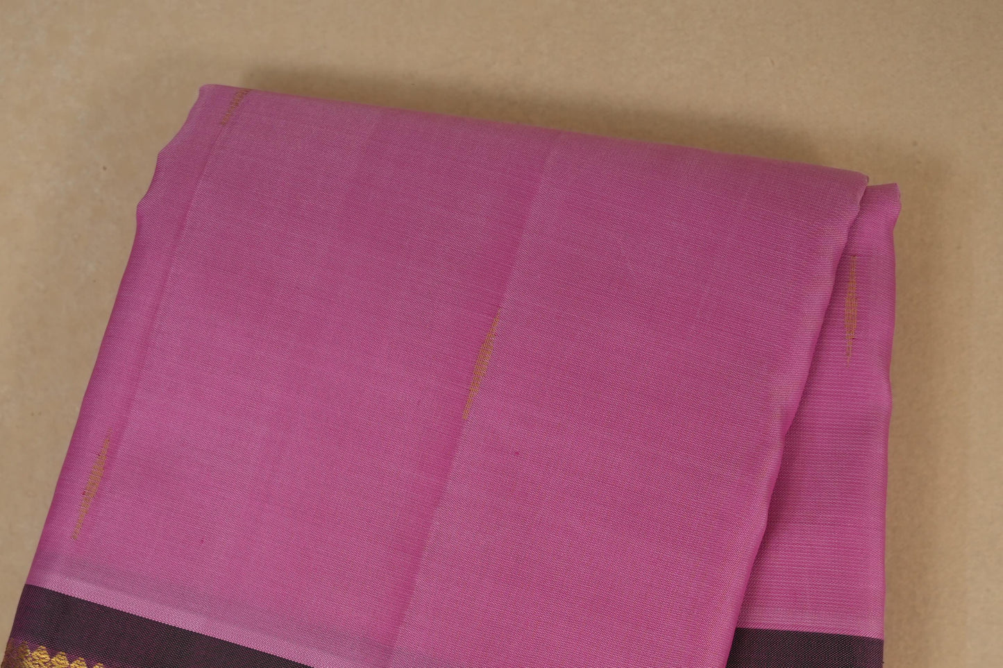 Baby Pink Light weight kanchipuram Silk Saree  body