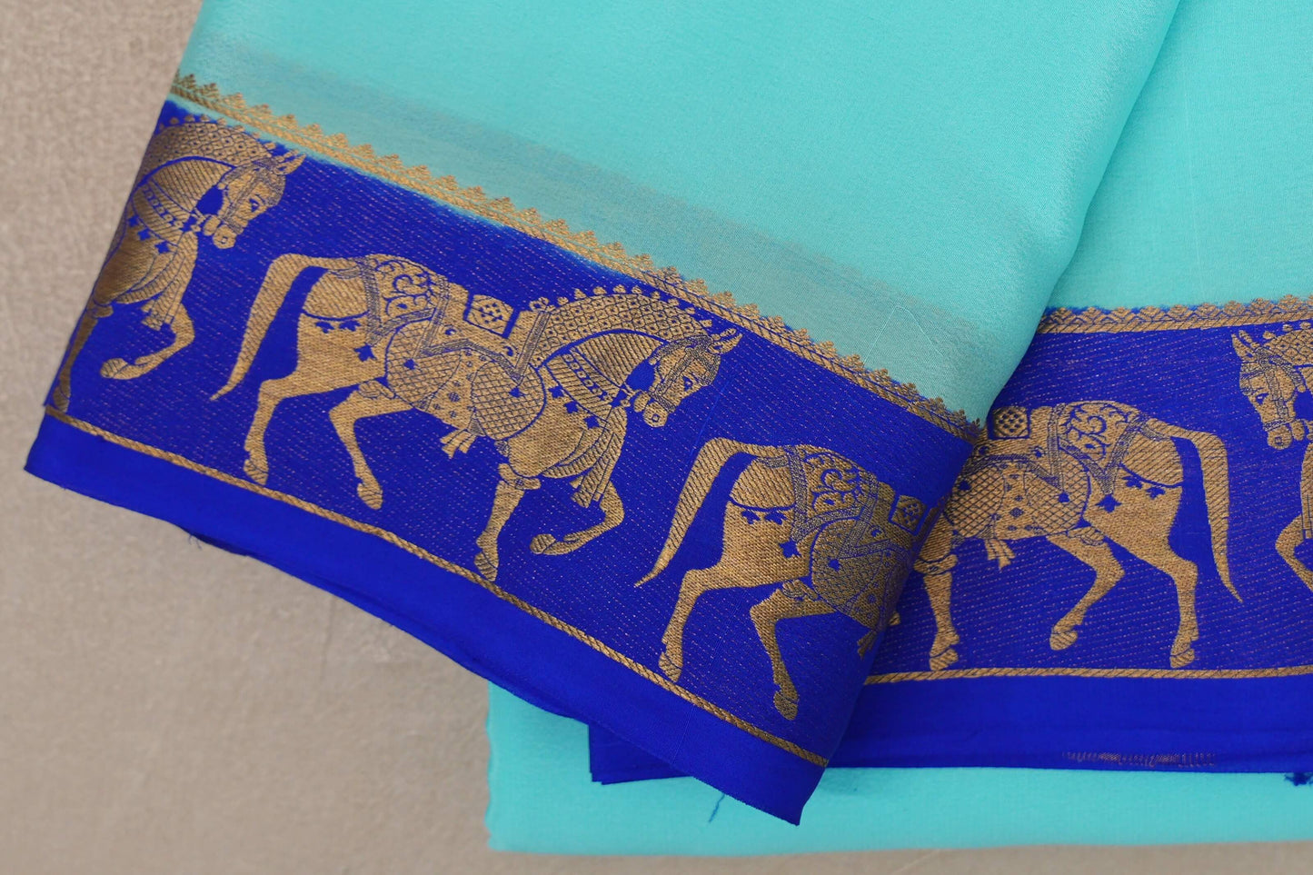 Light sky blue Mysore Silk Saree by Shreenivas Silks PSSR019948