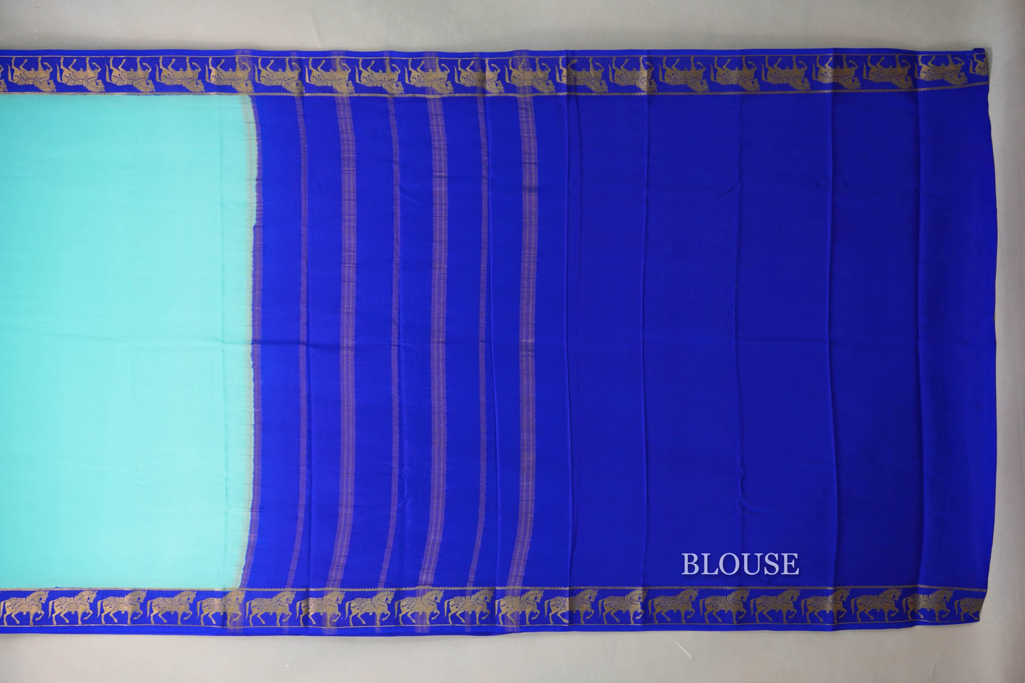 Light sky blue Mysore Silk Saree by Shreenivas Silks PSSR019948