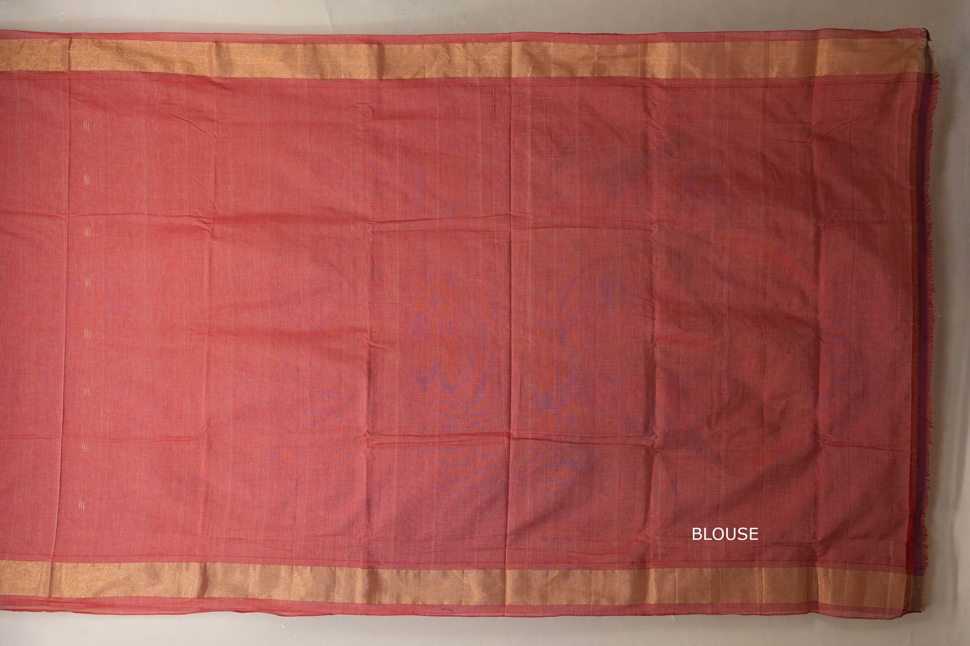 Dusty Red Paithani Cotton Saree by Shreenivas Silks blouse
