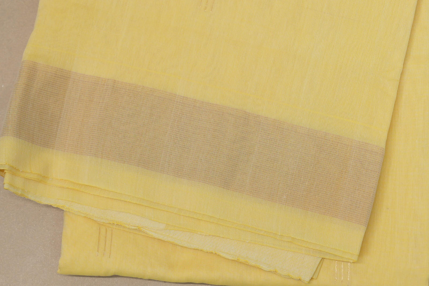 Butter Yellow Paithani Cotton Saree border