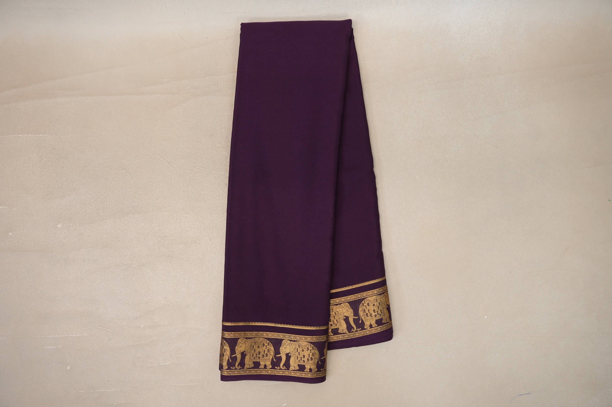 Deep Purple Mysore Silk Saree by Shreenivas Silks