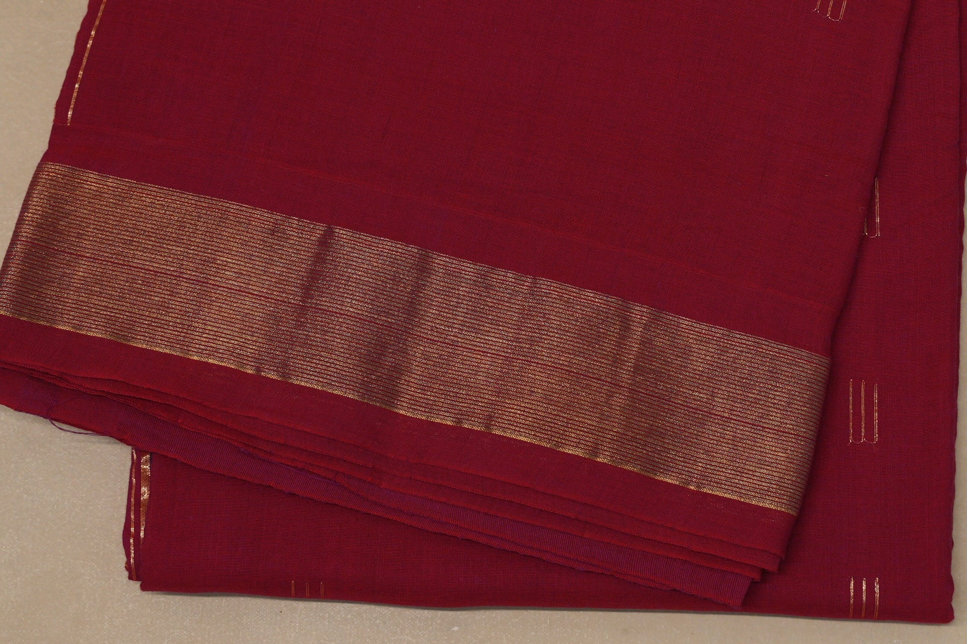 Red Paithani Cotton Saree by Shreenivas Silks border