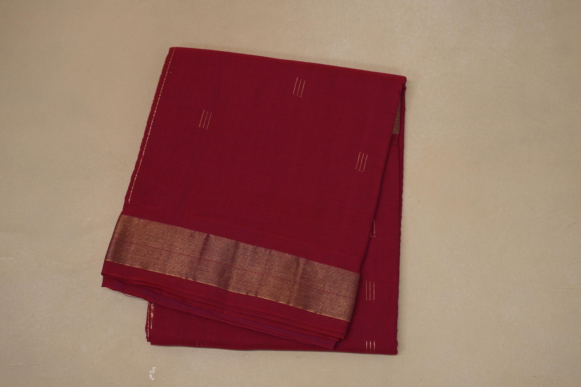 Red Paithani Cotton Saree by Shreenivas Silks