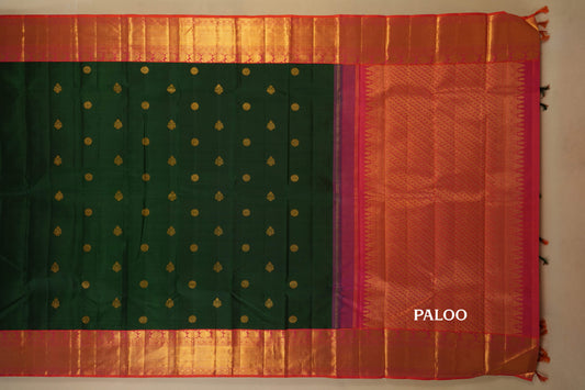 vintage kanjivaram silk saree paloo