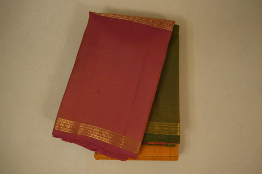 Mustard vintage kanjivaram silk saree