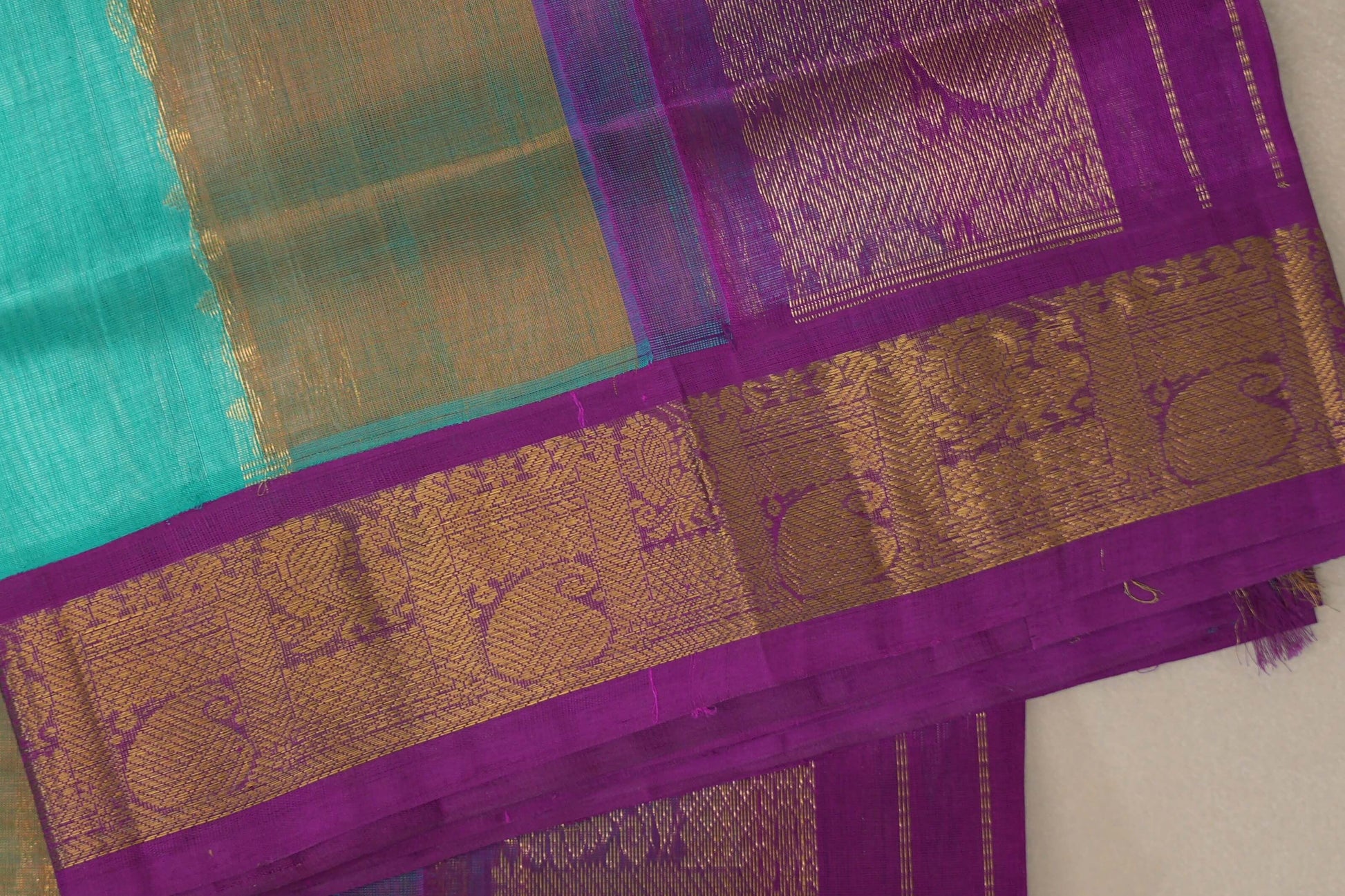 Multi Color Silk Cotton Saree border