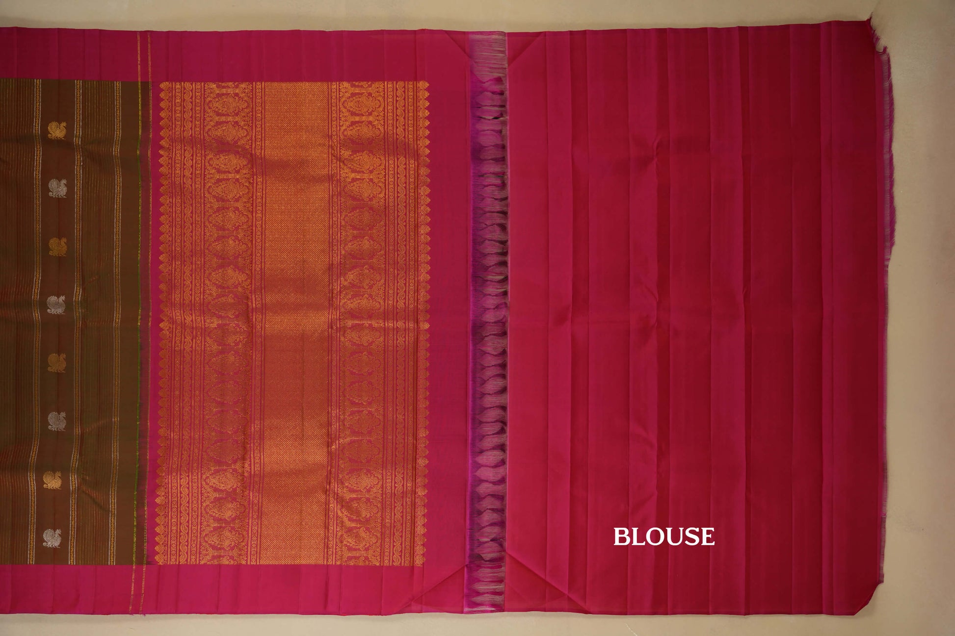 vintage kanjivaram silk saree blouse