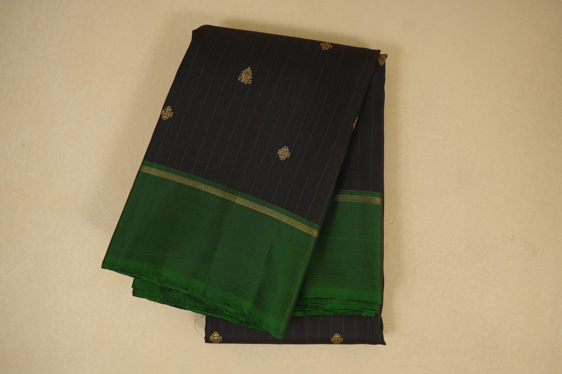 Black vintage kanjivaram silk saree