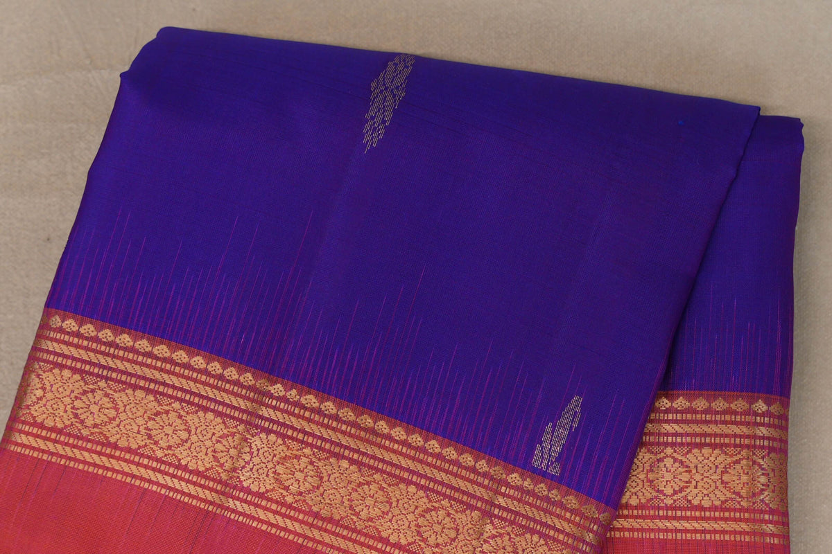 Bright Violet Purple Soft Silk Saree bosy zoom