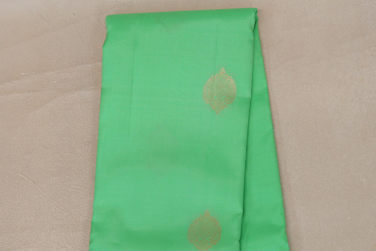 Mint Green Soft Silk Saree body zoom
