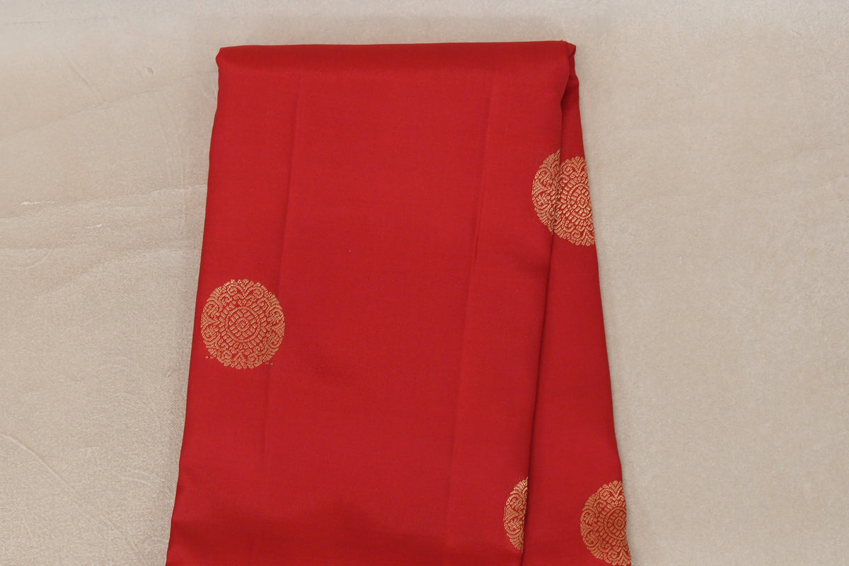 Tomato Red Soft Silk Sareebody zoom
