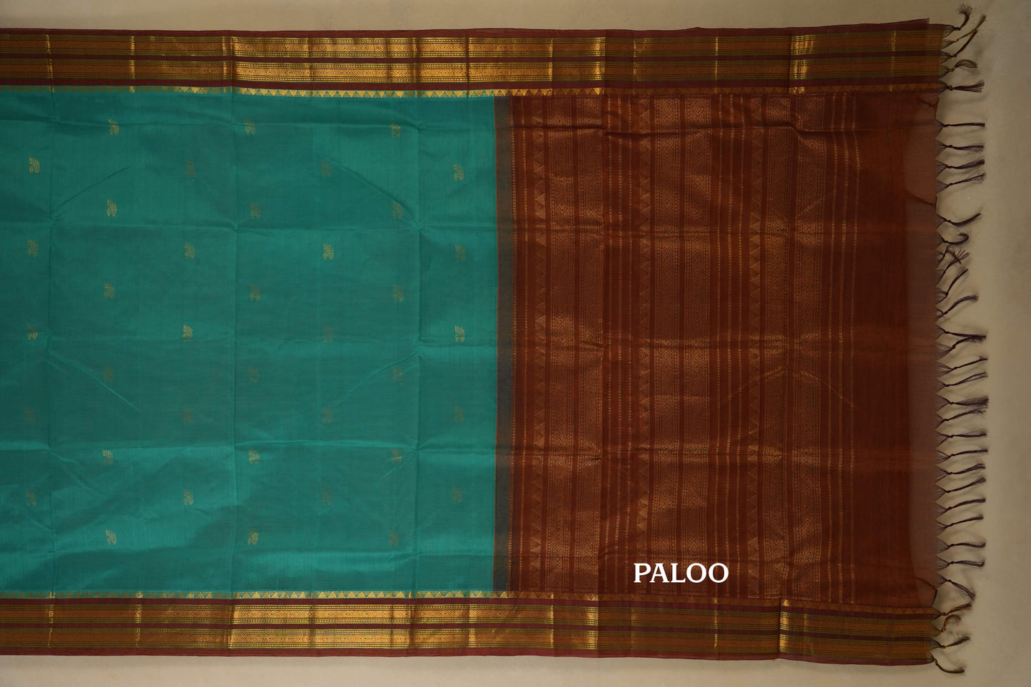 vintage silk cotton saree paloo