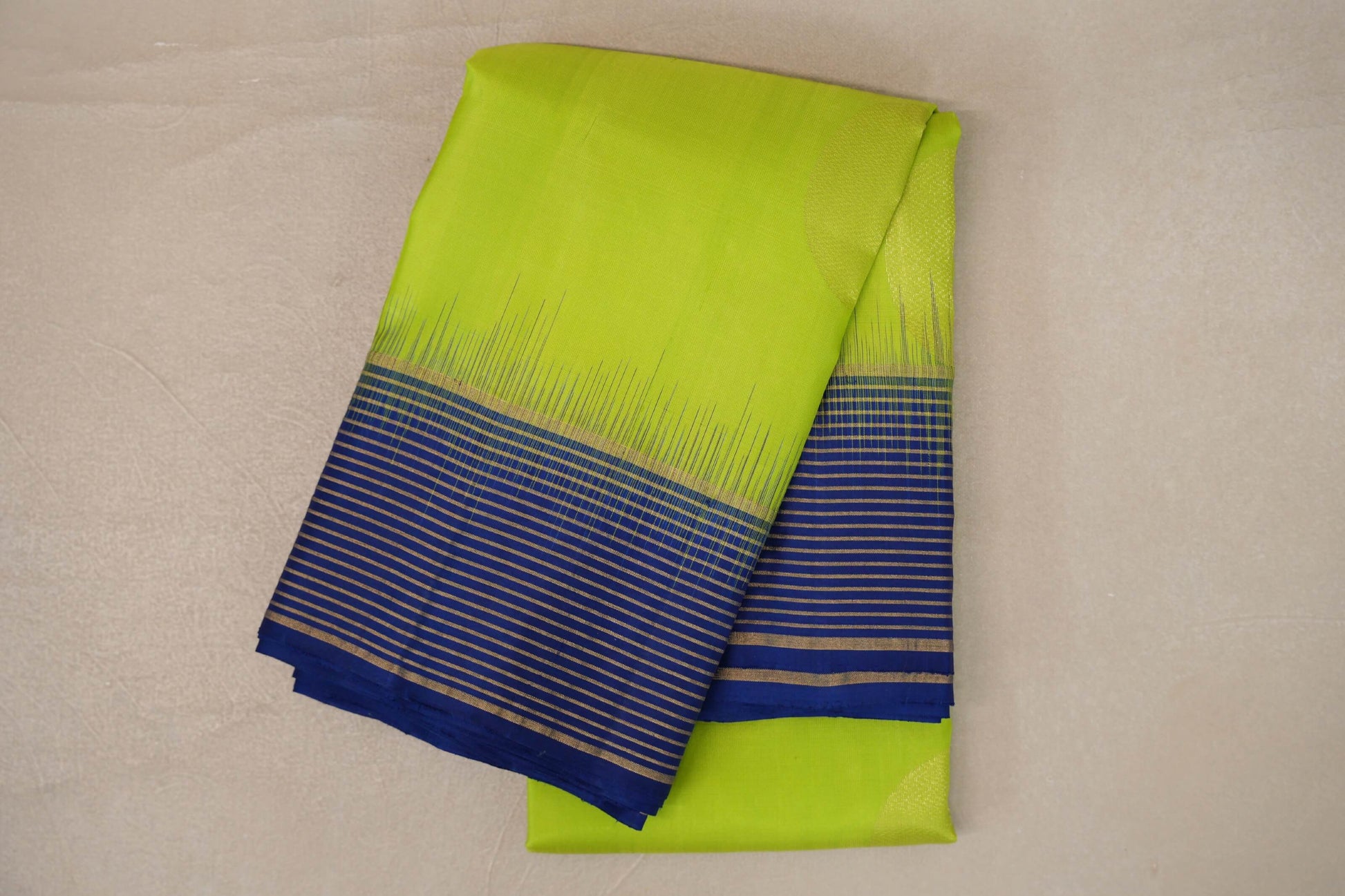 Bright Parrot Green Soft Silk Saree 