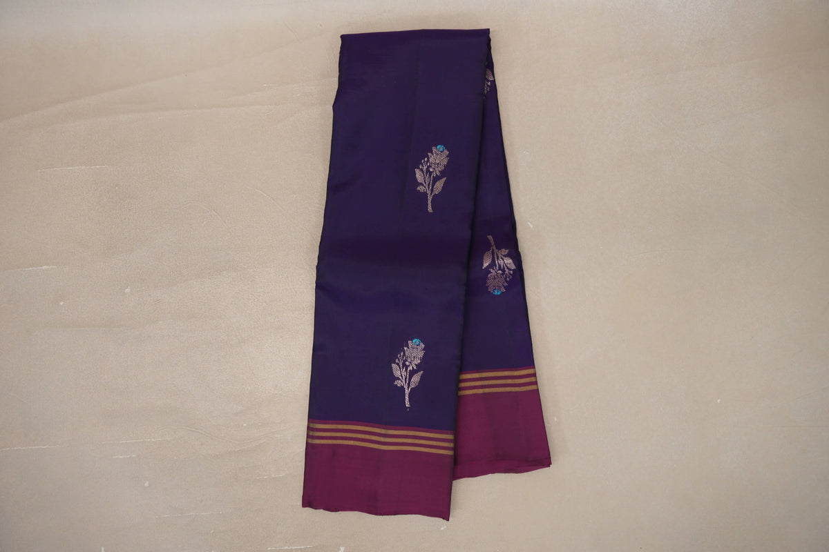 Deep Violet Purple Soft Silk Saree online