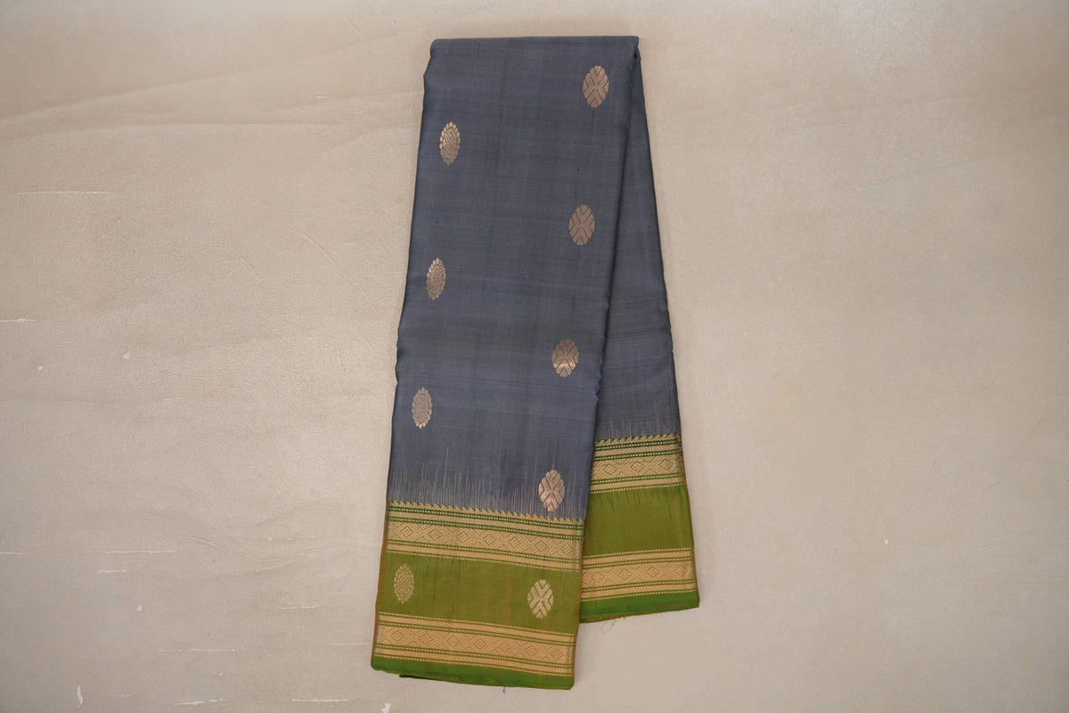Steel Grey Soft Silk Saree online