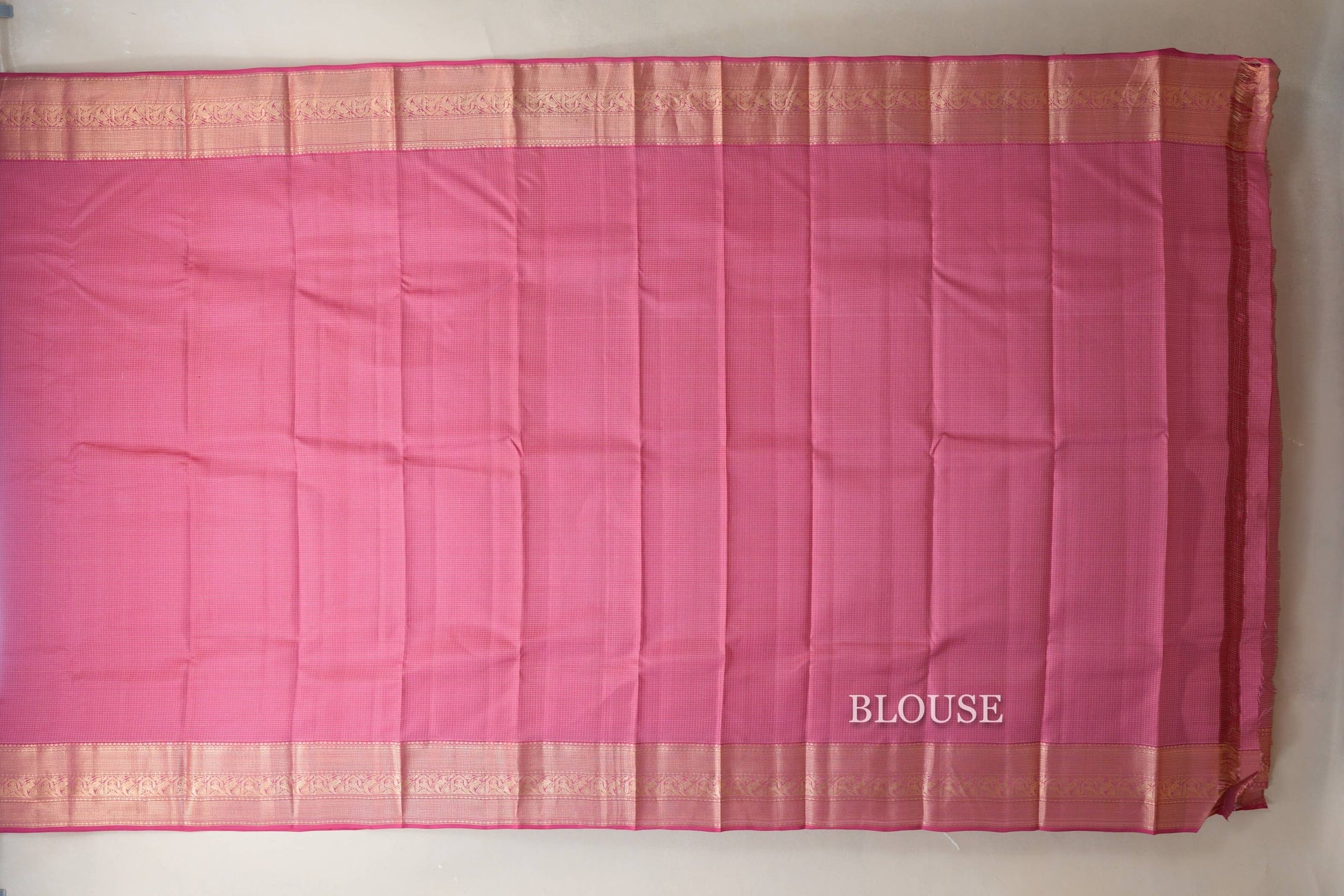 Light pink Light Weight Kanchipuram Silk Saree blouse