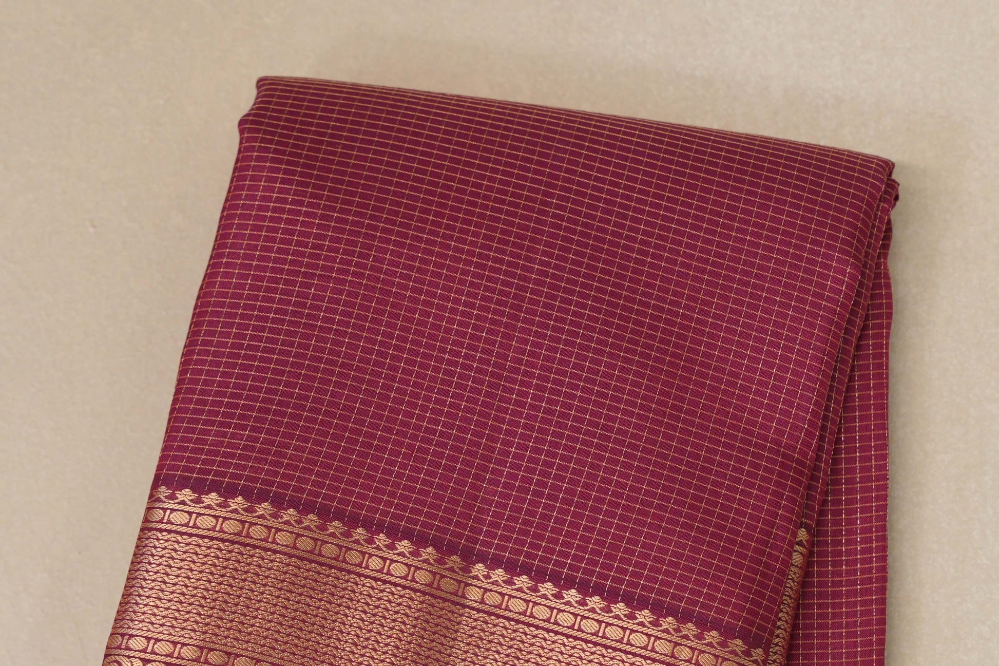 Dark magenta Light Weight Kanjivaram Silk Saree by Shreenivas Silks PSSR018796 - Parisera