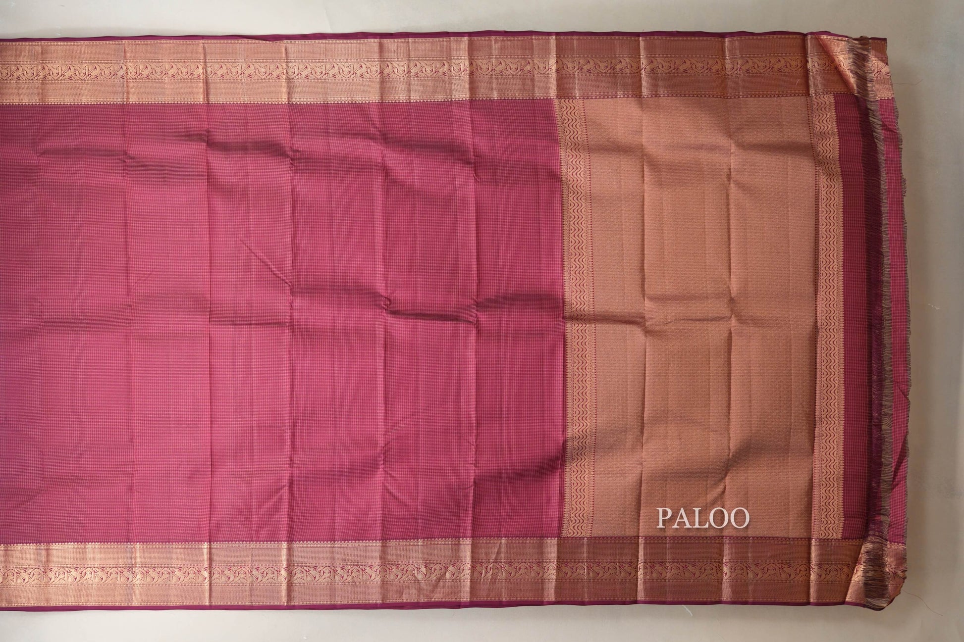 Dark magenta Light Weight Kanjivaram Silk Saree by Shreenivas Silks PSSR018796 - Parisera